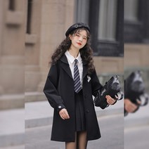 여자 봄가을 더블버튼 트렌치코트 재킷 캐주얼 미시 자켓 바바리 코트 인박카081