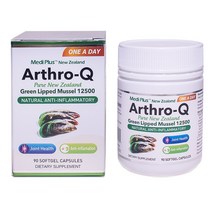 MediPlus 메디플러스 뉴질랜드 아쓰로 초록홍합 글루코사민 오메가3 함유 Arthro-Q 90캡슐, 1개, 1세트