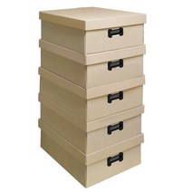 특대형 종이정리함 종이 무지뚜껑식 5P, 단품, 단품