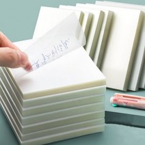 투명 메모지 떡 접착 독서 스티커 필기용 필름 반투명 책필기 노트필기