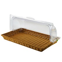 베이커리 카페 진열대 쿠키 빵 보관 라탄 트레이, 상세이페이지 참고, 커피색 바구니 42X28X6cm