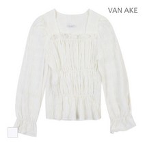 반에이크 스퀘어넥 셔링 블라우스 VB14BLUL10Z