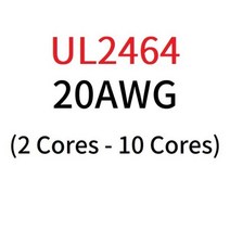 전기선 전선 2M 5M 와이어 케이블 28 26 24 22 20 18 16 AWG 소프트 2 3 4 5 6 7 8 10 코어 전자 PVC 외장 오디오 신호 구리 UL2464 190, 20AWG Black, 5M_2Cores