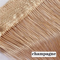 실 커튼 스크린 리본 스트링 디바이더 100CM X 200CM 블라인드 거실 문 벽 창문 패널 술 커튼, 샴페인