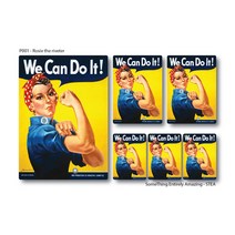STEA 레트로 스티커 SET, P001 Rosie The Riveter 리벳공 로지