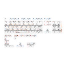 귀여운 손으로 그린 고양이 키캡 PBT 염료 하위 체리 프로필 기계식 키보드용 맞춤형 DIY 키캡, 고양이 낙서 135KEY