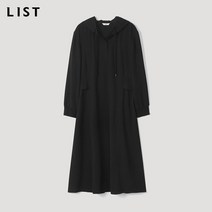 [리스트(LIST)] [22SS]백 포인트 후드 플레어 원피스_TWWOPM50020_BK