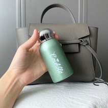 귀여운 미니 텀블러 보온 보냉 휴대용 200ml 소형 직장인 커피 유아 어린이, 핑크