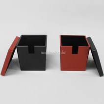 나비드쿡 한일칠기 6187-사각찬통 2종택1 다데기 락교통 양념통 초생강, 1조, 적색
