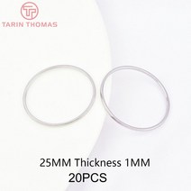 358914MM 18MM 20MM 24K 골드 컬러 도금 황동 둥근 별 모양 폐쇄 링 Diy 쥬얼리 액세서리, [33] 7359-Round 20PCS