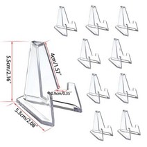 아크릴 액자 받침대 탑로더 미니 거치대 사진 스탠드 10P, 클리어 스몰