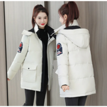 Momolatti 여성용 오리털 파카 덕다운 후드 숫패딩 겨울패딩