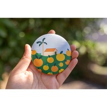 제주일러스트 손거울, 해녀댕댕이