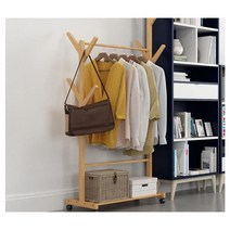 이케아 헹거 행거 원목 수납 나무 우드 정리 옷걸이 이동식 선반 옷가게 스탠드, 원목 70CM 양 가장귀