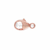 14K 핑크 골드필드 개고리 ㅇ링 장식 9.0 mm 1개입, 단품