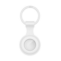 차 키케이스 스마트 자동차 홀더 커버 애플 트래커 에어태그 키 체인 보호 케이스 분실 방지 액체 실리콘 슬리브 범퍼 버클, WHITE