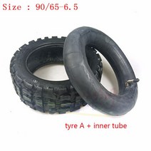 오토바이 타이어 휠 바이크 튜닝11 인치 90/65-6.5 도시 도로 오프로드 타이어 듀얼트론 썬더 전기 스쿠터, 04 tube and tyre A