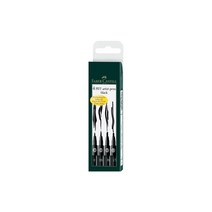 파버카스텔 PITT 아티스트 펜 4입 블랙(B SB SC 1.5), 본상품선택