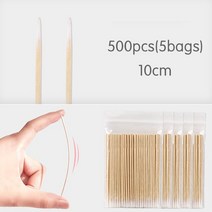 면봉 수정 메이크업 클렌징 긴면봉 두피 스켈링 솜방망이500/1000 개 손톱 나무 면봉 청소 마이크로 브러시, 03 10cm 500pcs