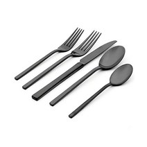 오네이다 Allay 미드나잇 에브리데이 20피스 식기 4개 세트 서비스 20개 FW 스테인레스, 20-Piece Flatware Set/ Midnigh