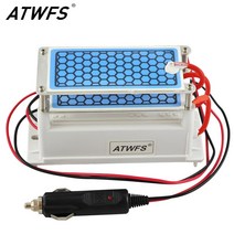 오존발생기 공기살균기 공기정화기 ATWFS 최신 DC 12v 10g 자동차 오존 발생기 공기 청정기 Ozonizer 청소 세라믹 플레이트 살균기, 한개옵션0