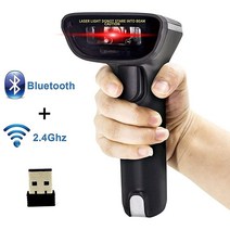 무선 블루투스 바코드 스캐너 스탠드 포함 재고 관리를 위한 USB 1D 자동 바코드 리더기 윈도우/맥 OS/리눅스 컴퓨터와 함께 작동 아이폰 아이패드 안드로이드용