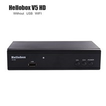 위성 TV 수신기 hellobox v5 수신 dvb s2 지원 wifi 풀 hd dvbs2 powrvu biss 완전 autoroll iks, USB 와이파이 없는 v5, 미국 플러그