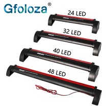 스탠다드메카닉 중장비 부품 gfoloza universal 12v led additioal 브레이크 라이트 바 red car 세 번째 브레이크 램프 led auto 1개 DIY, 빨간색, 32 주도