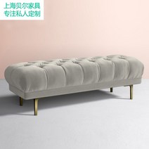 벨벳 벤치형 의자 고급 호텔 리조트 인테리어 꾸미기 현관 등받이 없는 긴 소파, A.60X40X40라이트그레이