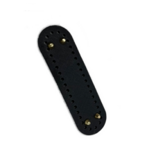 까만 가방 바닥 밑판 인조 가죽 구멍 타원 징