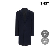 TNGT 95 사이즈 네이비 울캐시혼방 싱글 하프코트