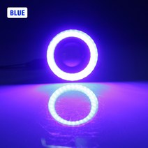 자동차 라이트 어셈블리 2pcs 12V 유니버설 COB Led 안개 화이트 블루 핑크 옐로우 그린 레드 엔젤 눈 DRL, 02 Blue_03 2.5inch