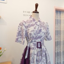 수수한 벨르팜므 린넨 벨트 핸드메이드 생활한복 철릭원피스 4color