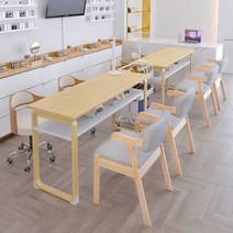 우드 네일테이블 시술대 네일아트 책상 작업대 심플, 160x40x78두꺼운나무색상탁상용모조