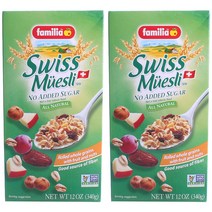 패밀리아 스위스 뮤즐리 무설탕 올 내추럴, 340g, 2개