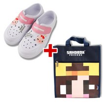 JKSPORTS 애니팡 실내화 도티 신발주머니 세트 핑크 여아