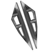 탄소 섬유 안개등 차양 자동차 전면 후드 눈썹 눈 바람 나이프 커버 현대 IONIQ 6 - 용, 01 Carbon Fiber