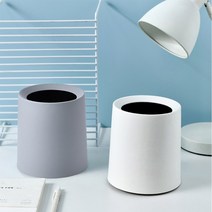 인테리어 원형 휴지통, 그레이