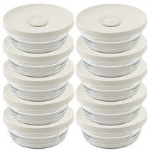 글라스락 냉동밥보관용기 310ML 10P, 10개, 아이보리