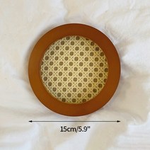 라탄 모듈 수납장 등나무 짠 화장품 보석 보관함 커피 차 디저트 플레이트 사진 소품 키 트레이 아로마 테라피 보관 선반, s2 나무 트레이