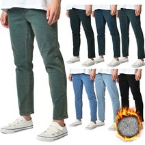 핫코드 겨울용 남자 스판 가벼운 피치 밴딩 기모청바지