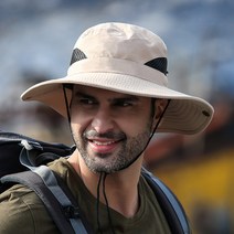 사파리모자 등산 낚시 여름 벙거지 정글 모자 등산모 버킷햇, 사파리모자 카키