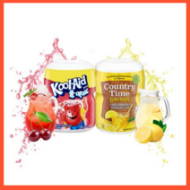 컨츄리타임 레몬 + 쿨에이드 체리 2종혼합 에이드파우더, 3개, 3개