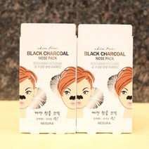 네슈라 까만 참숯 코팩 2타 16매 /블랙헤드 피지를 쏙