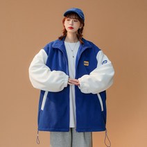 짚업후드점퍼 기모 재킷 코트 여성 하라쥬크 고가 2022 와이드 루즈핏 캐쥬얼 멜란 상의 3665981956