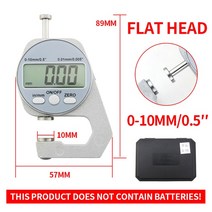 디지털 두께 게이지 측정 도구 전자 측정기 종이 천의 얇은 금속 마이크로 미터 0.01mm, [02] 0-10mm F Thickness