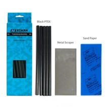 스키 왁싱 스노우보드 xcman ptex 드립 캔들 베이스 수리 스티커 ptex 키트5pcs ptex금속 스크레이퍼샌딩 스폰지, 블랙 ptex 키트