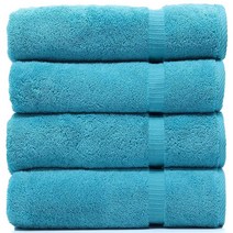 베어 면 럭셔리 호텔 및 스파 타월 100% 정품 터키산 목욕 타월 도비 테두리 화이트 4개 세트, Bath Towels - Set of 2, Beige