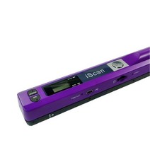 선명한 휴대용 핸드 헬드 iScan 스캐너 A4 문서 900 인치 당 점 미니 홈 비즈니스 사진 영수증 스캔 지원 J, Purple