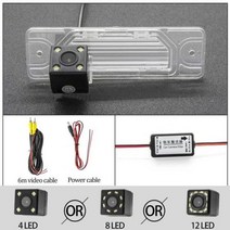 Owtosin자동차 후방 모니터 리어 뷰 카메라 르노 콜레오스삼성 QM5 20062017 닛산 맥시마 MK5 2000 2001 2002 2003, Camera With Filter+4 LED